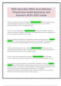 WAG Specialty URAC Accreditation Preparation Audit Questions and Answers 2024-2025 Guide