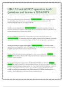 URAC 3&period;0 and ACHC Preparation Audit Questions and Answers 2024-2025