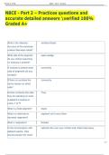 NBCE - Part 2 &ndash; Practices questions and  accurate detailed answers verified 100&percnt;  Graded A&plus;