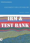 INSTRUCTOR&rsquo;S RESOURCE MANUAL & TEST BANK &lpar;COMBINED&rpar; &mdash; Assessment for Counselors&comma; 1st Edition &mdash; Bradley T&period; Erford &mdash; ISBN 9780136681441
