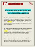 AHIP 2025&sol;2026 QUESTIONS AND 100&percnt; CORRECT ANSWERS