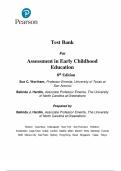 TEST BANK &mdash; Assessment in Early Childhood Education&comma; 8th Edition &mdash; Sue C&period; Wortham&comma; Belinda J&period; Hardin &mdash; ISBN 9780135206522