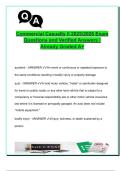Commercial Casualty II 2025&sol;2026 Exam  Questions and Verified Answers &vert;  Already Graded A&plus; 