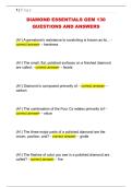 DIAMOND ESSENTIALS GEM 130  QUESTIONS AND ANSWERS