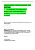 NSG 444 Exam 3 &ndash; Nursing School Study Guide  2025&sol;2026  100&percnt; Verified Questions & Correct  Answers with Detailed Explanations &vert;&vert;  GUARANTEED A&plus; SUCCESS <UPDATED  VERSION> 