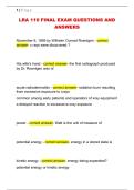 LRA 110 FINAL EXAM QUESTIONS AND  ANSWERS