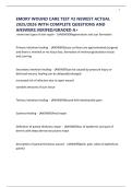 EMORY WOUND CARE TEST &num;2 NEWEST ACTUAL 2025&sol;2026 WITH COMPLETE QUESTIONS AND ANSWERS&period;VERIFED&sol;GRADED A&plus;