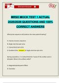 MRSO MOCK TEST 1 ACTUAL 2025&sol;2026 QUESTIONS AND 100&percnt; CORRECT ANSWERS