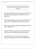 Michigan Mechanical Exam Limited Refrigeration and Cooling Service Questions and Answers with 100&percnt; Complete Solutions UPDATED&excl;&excl;&excl;