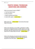 TRAFFIC SIGNAL TECHNICIAN  QUESTIONS AND ANSWERS 