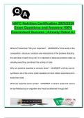 NAFC Nutrition Certification 2025&sol;2026  Exam Questions and Answers 100&percnt;  Guaranteed Success &vert; Already Rated A&plus; 