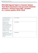 PHA 6936 Special Topics in Forensic Science   Test Bank Questions and accurate detailed  Answers Actual Exam RBT Graded  A&plus;Latest update 2025-2026