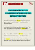 NSG 526 EXAM 2 ACTUAL 2025&sol;2026 QUESTIONS AND 100&percnt; CORRECT ANSWERS