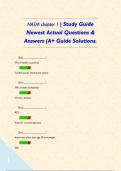 NASM chapter 1 &vert; Study Guide Newest Actual Questions & Answers &lpar;A&plus; Guide Solutions&period;      