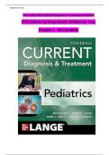 Tests Bank For CURRENT Diagnosis & Treatment Pediatrics  27th Edition by Maya Bunik&vert;&vert;ISBN&colon;9781265739898