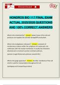 HONDROS BIO 117 FINAL EXAM ACTUAL 2025&sol;2026 QUESTIONS AND 100&percnt; CORRECT ANSWERS