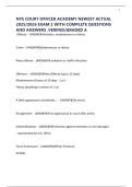 NYS COURT OFFICER ACADEMY NEWEST ACTUAL 2025&sol;2026 EXAM 2 WITH COMPLETE QUESTIONS AND ANSWERS &period;VERIFED&sol;GRADED A