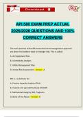 API 580 EXAM PREP ACTUAL 2025&sol;2026 QUESTIONS AND 100&percnt; CORRECT ANSWERS