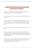 National Home Inspector Exam Questions  and Answers Graded A&plus; 