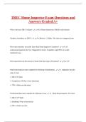 TREC Home Inspector Exam Questions and  Answers Graded A&plus; 