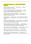 WGU D470 Competency 1 &bull; Questions With Right Solutions