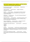 D470 WGU Transportation&comma; Logistics&comma; And Distribution &bull; Questions With Step-By-Step Solutions