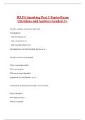 IELTS Speaking Part 2 Topics Exam  Questions and Answers Graded A&plus; 
