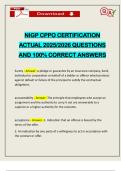 NIGP CPPO CERTIFICATION ACTUAL 2025&sol;2026 QUESTIONS AND 100&percnt; CORRECT ANSWERS