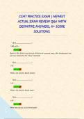 CCHT PRACTICE EXAM &vert; NEWEST ACTUAL EXAM REVIEW Q&A WITH DEFINITIVE ANSWERS&comma; A&plus; SCORE SOLUTIONS&period;      