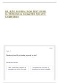 NJ LEAD SUPERVISOR TEST PREP QUESTIONS & ANSWERS SOLVED ANSWERS&excl;&excl;
