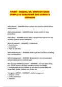 CWAM &ndash; MIZZOU&comma; DR&period; STRAUCH EXAM COMPLETE QUESTIONS AND CORRECT ANSWERS