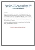 TCFP Instructor 1 Practice Test 2026&colon; Questions & Answers