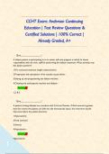CCHT Exam&colon; Anderson Continuing Education &vert; Test Review Questions & Certified Solutions &vert; 100&percnt; Correct &vert; Already Graded&comma; A&plus;       