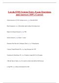 Loyola EMS System Entry Exam Questions  and Answers 100&percnt; Correct 