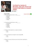 Test Bank for Anatomy & Physiology&colon; The Unity of Form and Function 10th Edition by Kenneth Saladin &vert; all chapters with verified answers&vert;academic year 2025&sol;26