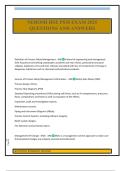 NEBOSH HSE PSM EXAM 2025 QUESTIONS AND ANSWERS