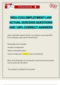 WGU C233 EMPLOYMENT LAW ACTUAL 2025&sol;2026 QUESTIONS AND 100&percnt; CORRECT ANSWERS