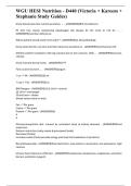 WGU HESI Nutrition - D440 &lpar;Victoria &plus; Kareem &plus; Stephanie Study Guides&rpar;