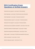 EKG Certification Exam Questions & Verified Answers