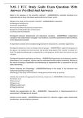 NAS 2 TCC Study Guide Exam Questions With Answers &lpar;Verified And Answers&rpar;