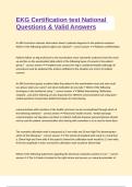 EKG Certification test National Questions & Valid Answers