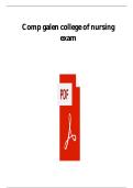 COMP GALEN COLLEGE OF NURSING EXAM LATEST ACTUAL QUESTIONS AND VERIFIED ANSWERS 100&percnt; GUARANTEED PASS