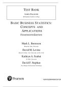Basic Business Statistics&colon; Concepts and Applications &lpar;14th Edition&comma; Mark L&period; Berenson&comma; David M&period; Levine&comma; Kathryn A&period; Szabat & David F&period; Stephan&rpar; Complete Test Bank