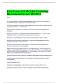 &OpenCurlyDoubleQuote;Final Exam &ndash; ANP 650 Adult Gerontology 2025&sol;2026 &vert; Exam Questions with Correct Answers&rdquo;