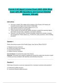 Florida 2-20 Agent License Exam 2023&ndash;2024 &lpar;Real Exam with 300 Questions and Correct Detailed Answers&comma; AGrade&rpar;