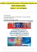 TEST BANK for Understanding Anatomy and Physiology 3rd Edition by Gale Sloan Thompson&comma; Verified Chapters 1 - 25&comma; Complete Newest Version