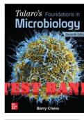 TEST BANK FOR Talaro's Foundations in Microbiology: by Barry Chess.978-1260575385 COMPLETE GUIDE ALL CHAPTERS COVERED 100% VERIFIED A+ GRADE ASSURED!!!!! NEW LATEST UPDATE!!!!!
