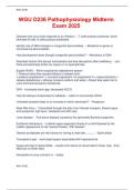 WGU D236 Pathophysiology Midterm  Exam 2025