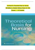 Test Bank For Theoretical Basis for Nursing 6th Edition by Melanie McEwen&comma; Evelyn M&period; Wills Chapter 1 - 23&semi; All Chapters - Questions with Correct Answers and Rationales GRADED A&plus; LATEST EDITION&period;