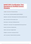 NAHP EKG Certification Test Questions & Verified Correct Answers